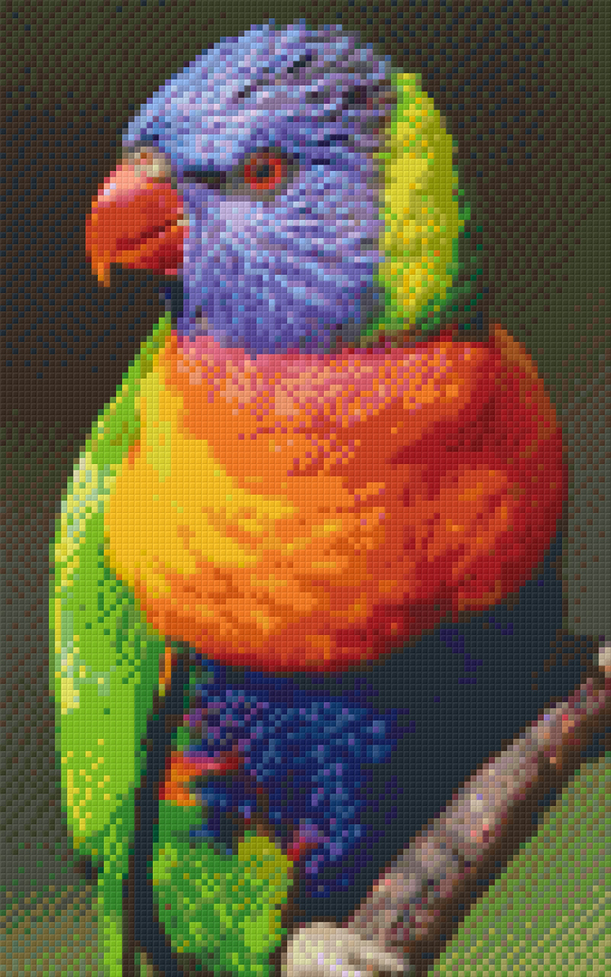 Parrot Eight [8] Baseplate PixelHobby Mini-mosaic Art Kit image 0